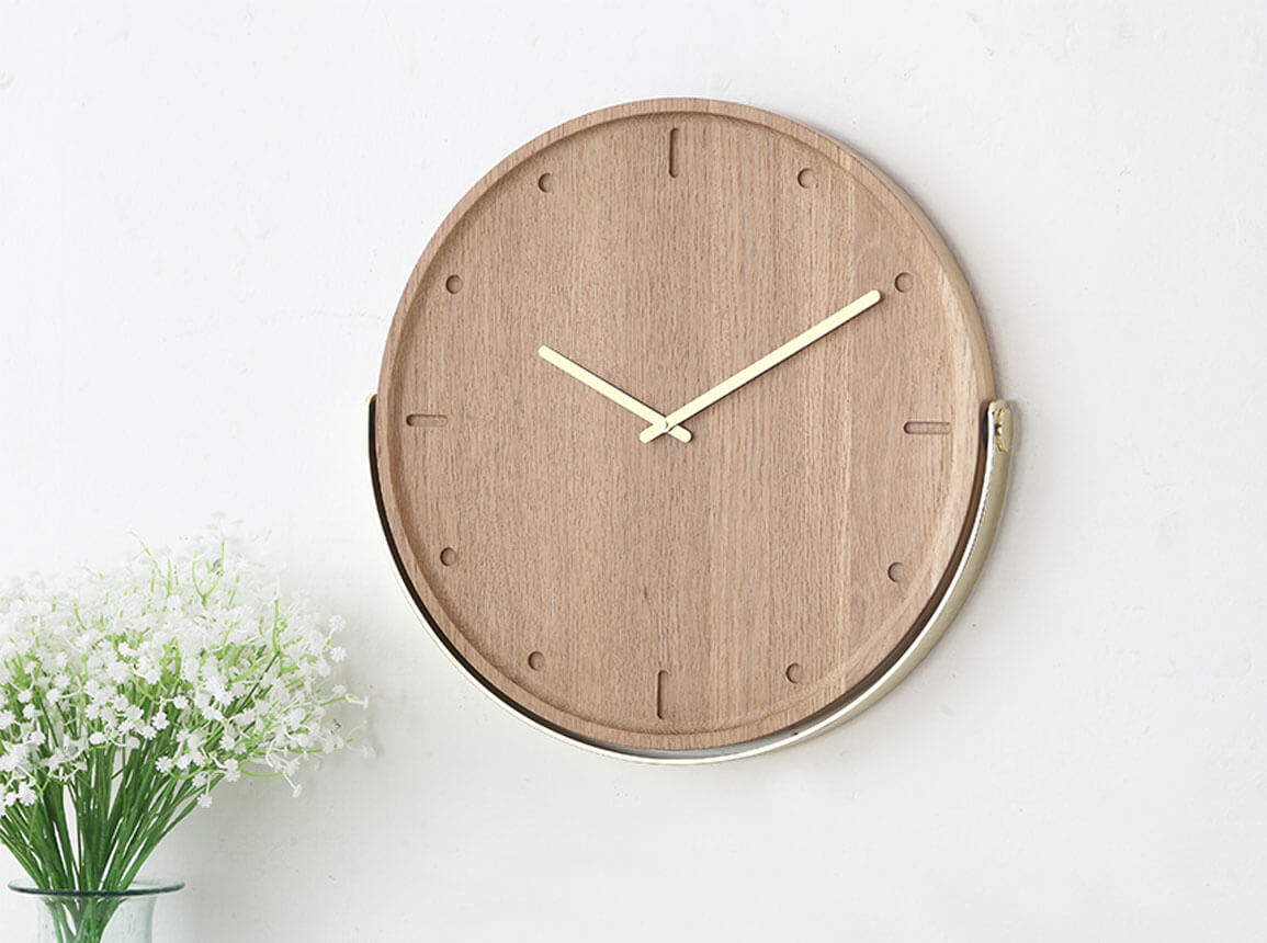 Wand- & Tischuhr CLARA OAK
